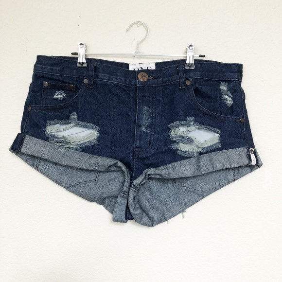 One Teaspoon Pants - One by One Teaspoon Bandits Distressed Shorts